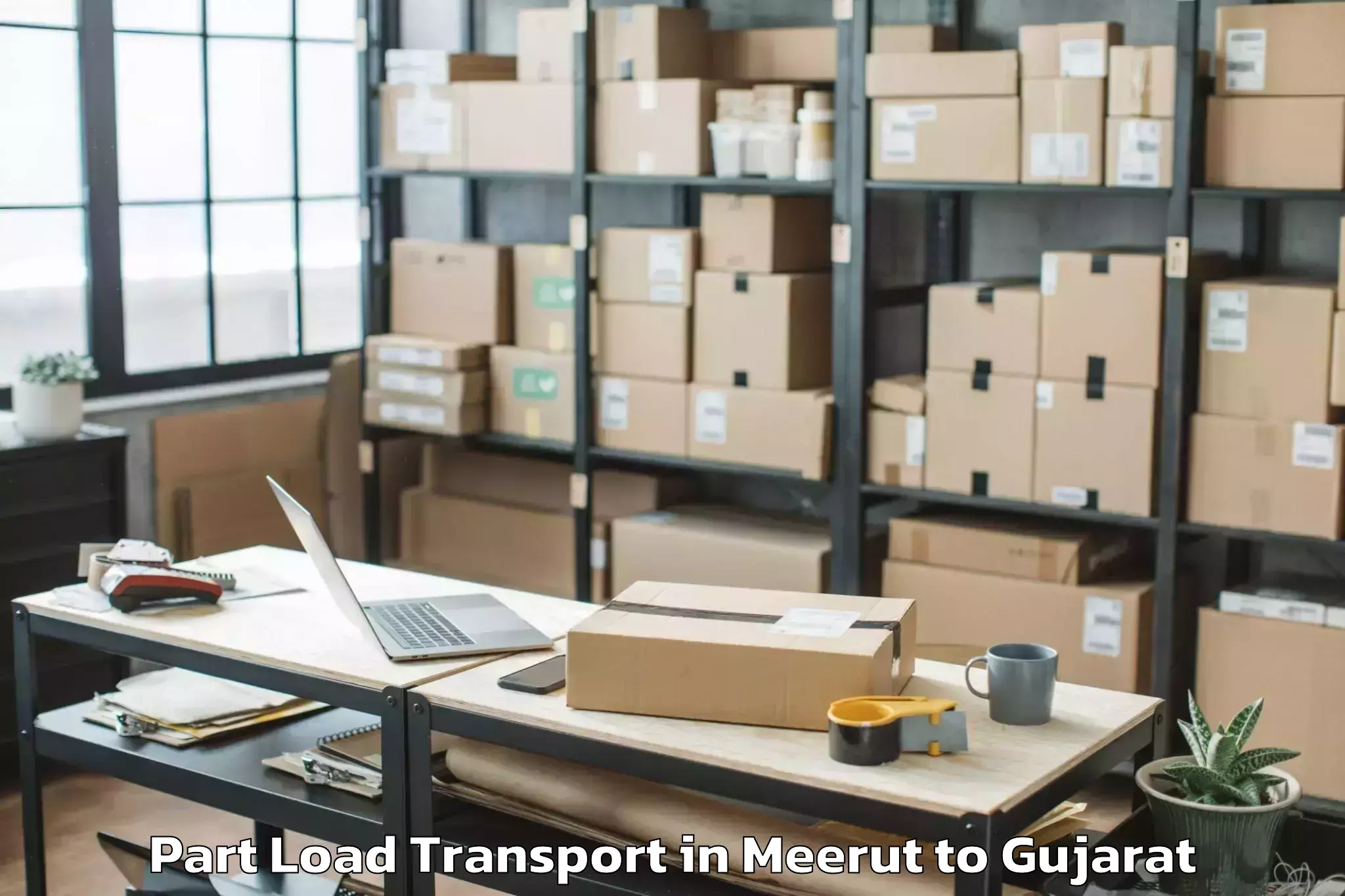 Quality Meerut to Palladium Ahmedabad Part Load Transport